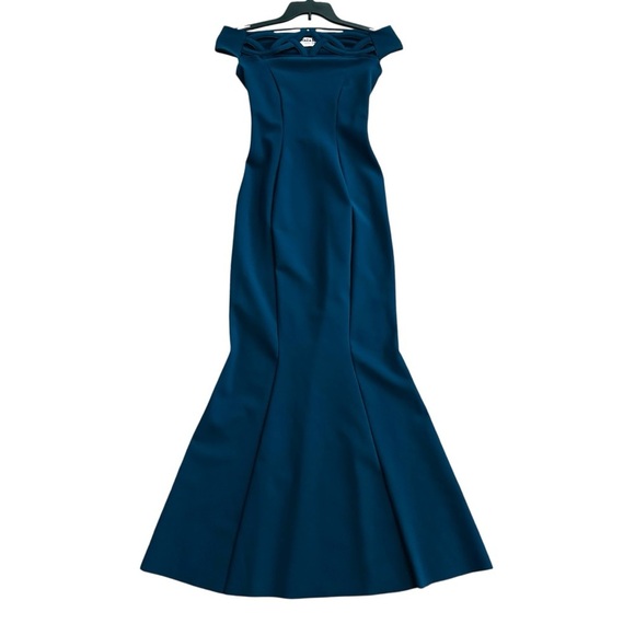 Chiara Boni La Petite Robe Blue Artico Tessie Gown Size 42 US 6 Mermaid Bodycon - Picture 6 of 16